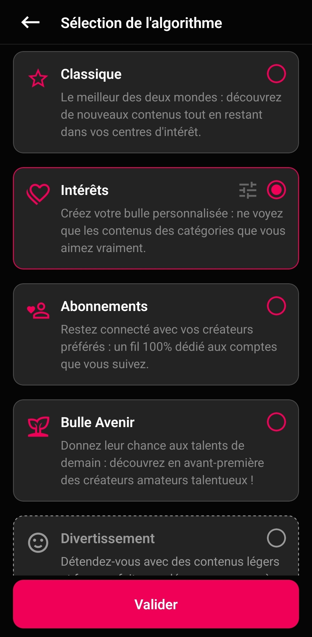 Algorithmes Bulle